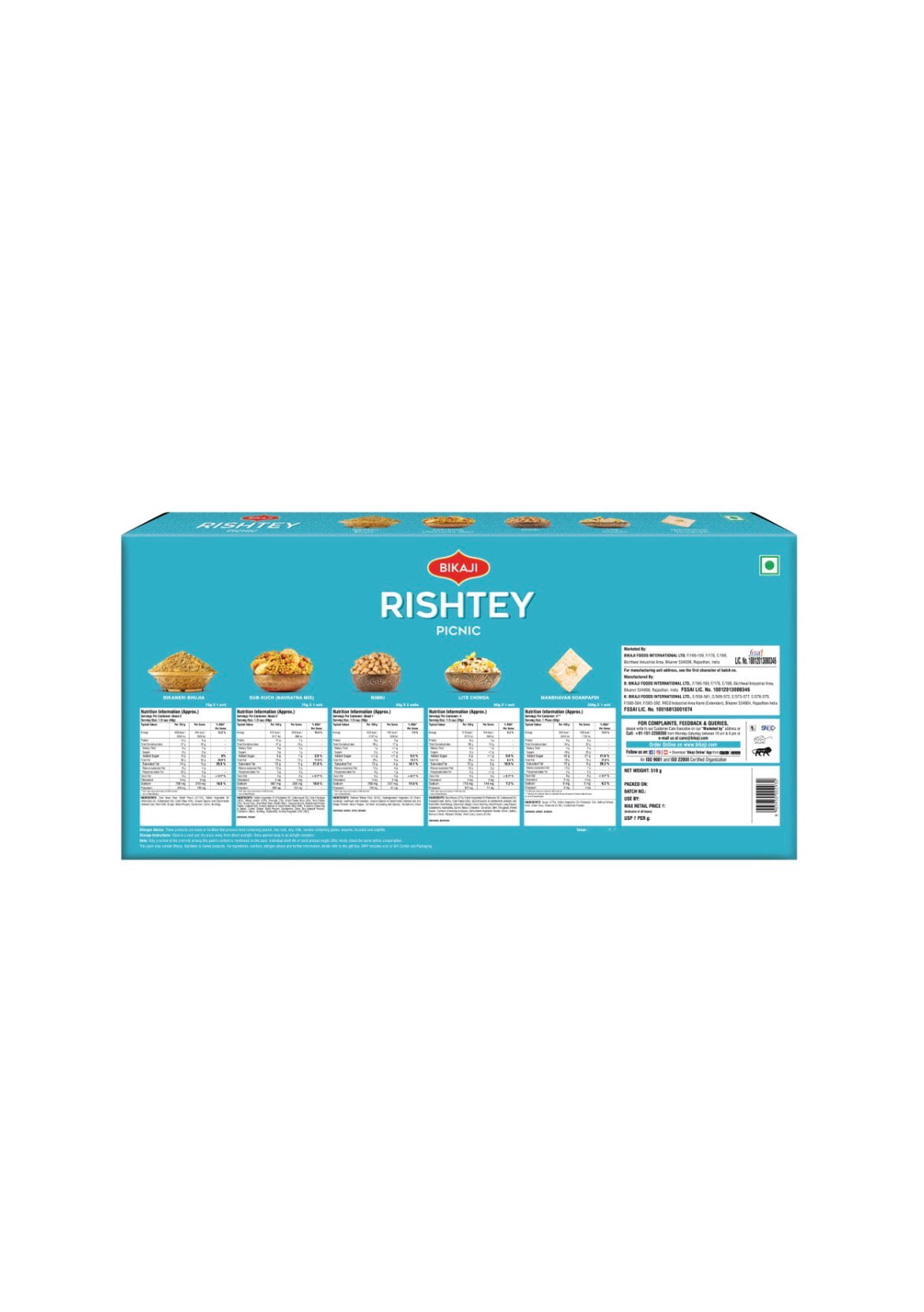 Bikaji Rishtey Picnic gift pack : 510 gm