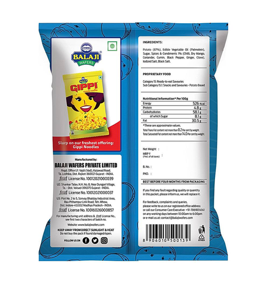 Balaji wafers masala masti (135g) - Dailyneeds