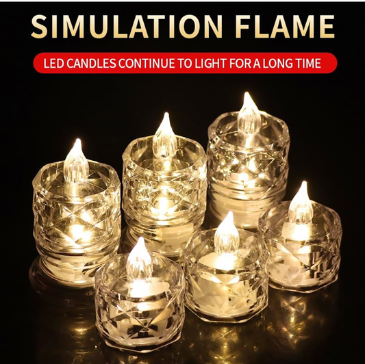 Desidiya crystal led tealight candle - 6 pcs