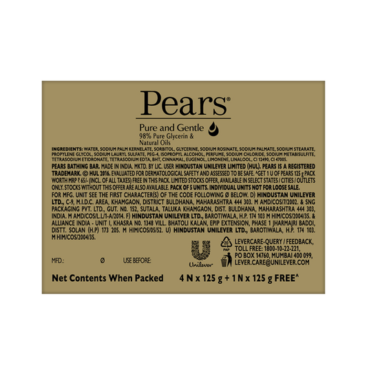 Pears pure & gentle bathing soap (125g×4U) - Dailyneeds