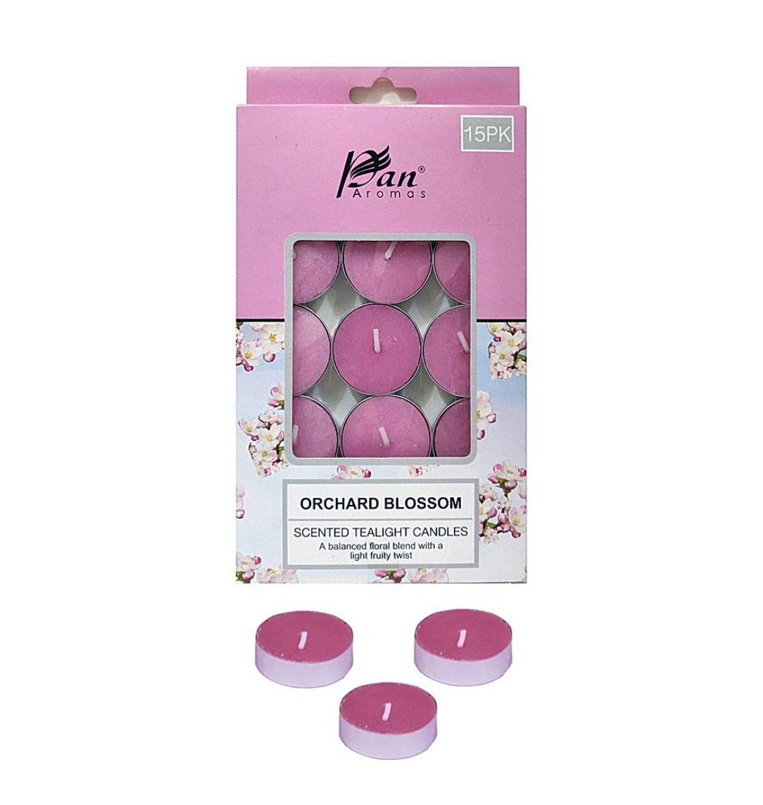 Pan aromas scented tealight candles - orchid blossom 15 pcs