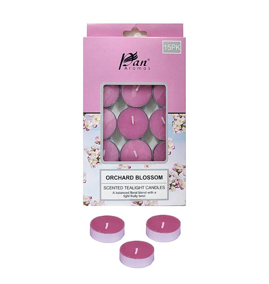 Pan aromas scented tealight candles - orchid blossom 15 pcs