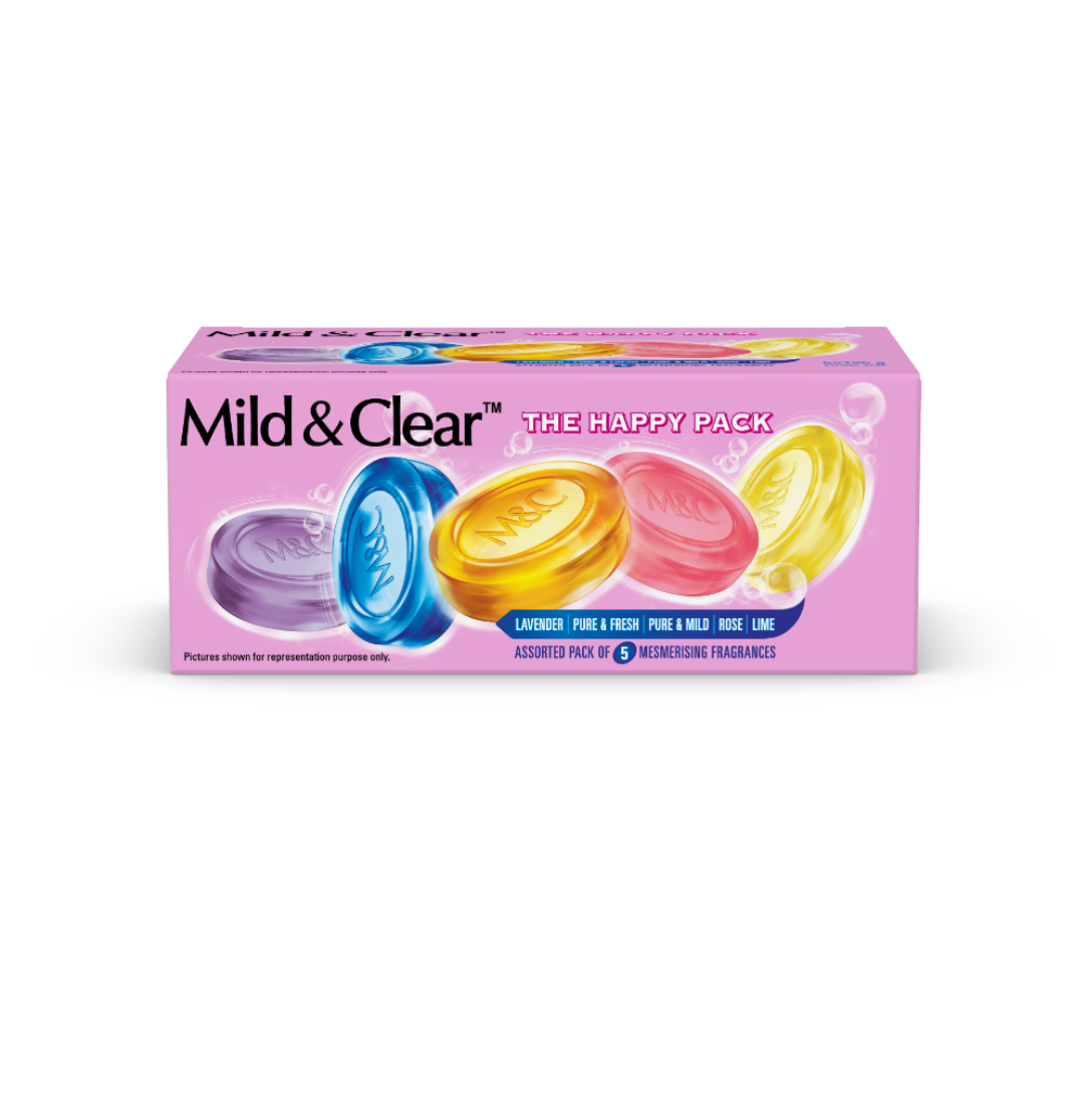 Mild & clear happy pack bathing bar : (125g × 5U) - Dailyneeds