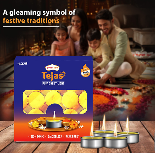 Shubhkart puja ghee t-light candles -25pcs