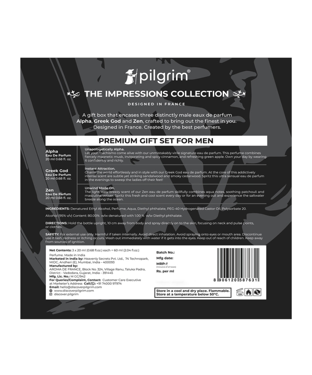 Pilgrim EDP The Impressions Collection Gift Box : 3x20 ml